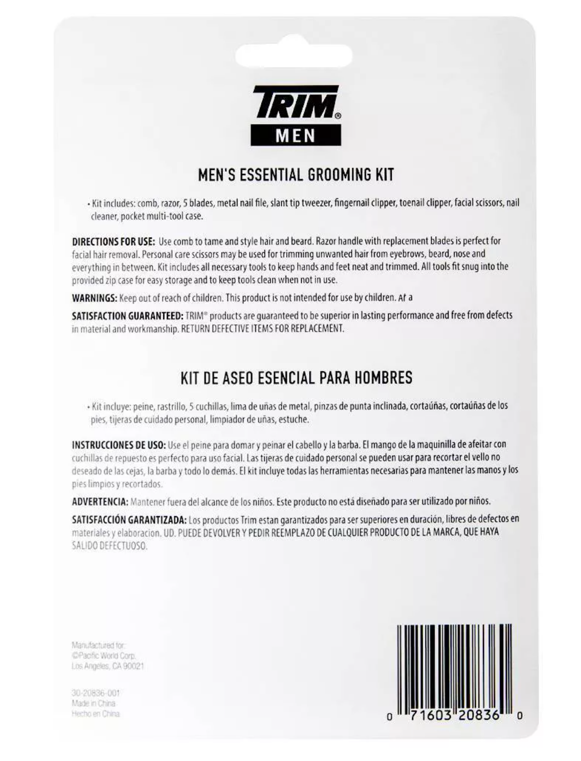 Trim Men's Everyday Nail Grooming Kit - 14ct