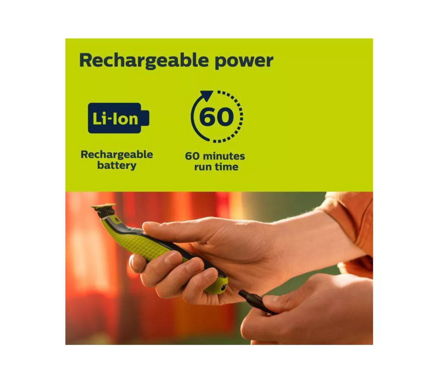 Philips Norelco OneBlade 360 Face & Body Rechargeable Men's Electric Shaver and Trimmer - QP2834/70