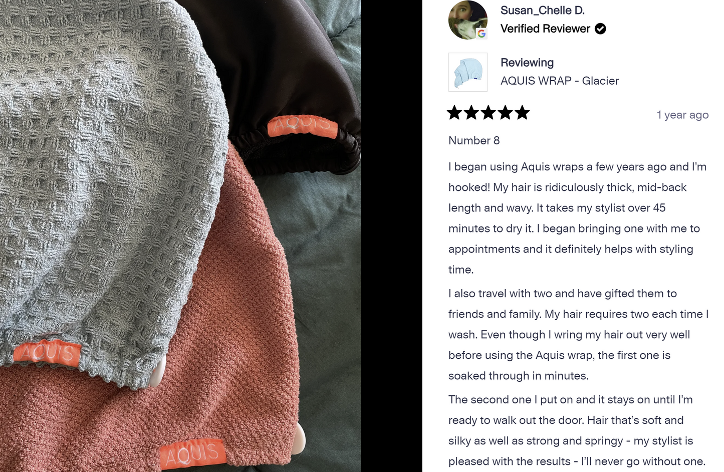 AQUIS Travel Turban Hair Dryer - Lavendar