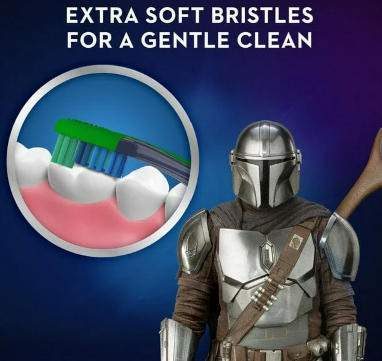 Oral-B Kids Manual Toothbrush featuring Star Wars: The Mandalorian - Extra Soft Bristles - 2ct