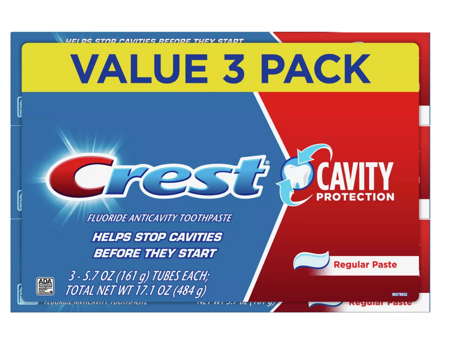 Crest Cavity Protection Toothpaste - 3pk/5.7oz