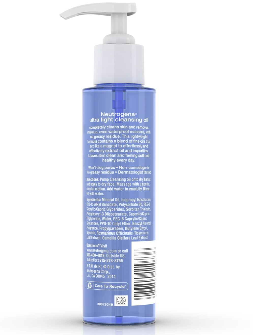 Neutrogena Ultra Light Face Cleansing Oil & Makeup Remover- 4 fl oz