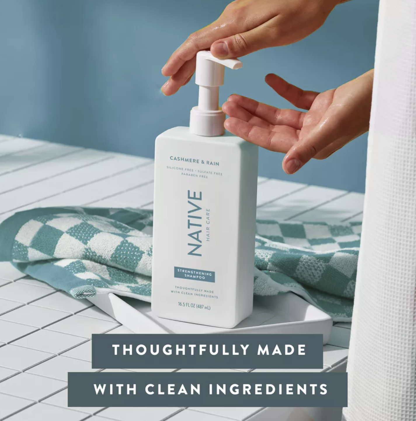 Native, Cashmere & Rain,Strengthening Shampoo - 16.5 fl oz