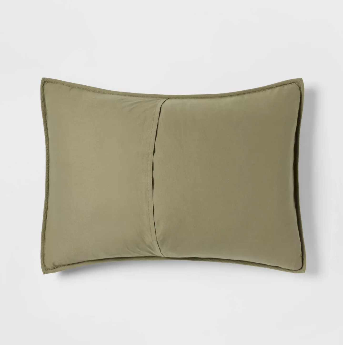 Diamond Stitch Cotton Linen Quilt Sham - Threshold™, King Sham, Green Moss