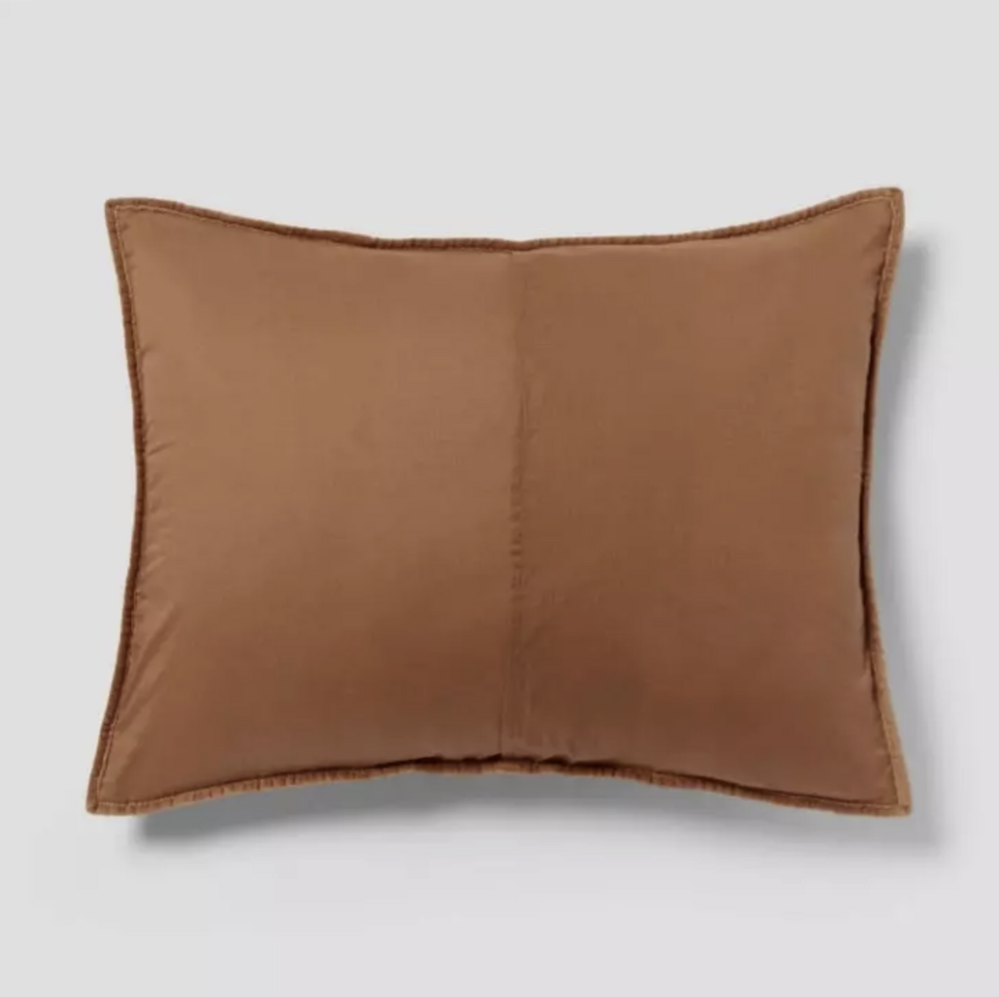Threshold Channel Velvet Stitched Standard Bed Pillow Sham,Light Terracotta,26"x20"