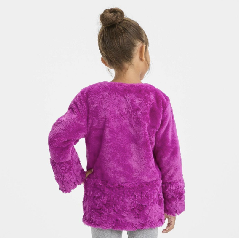 Cat & Jack Infant Kids Winter Faux Fur Jacket Full Lining