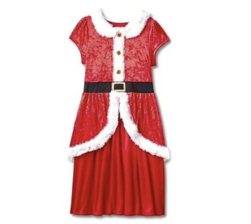 Centric Brands Holiday Red Velour Santa Christmas Nightgown Gown