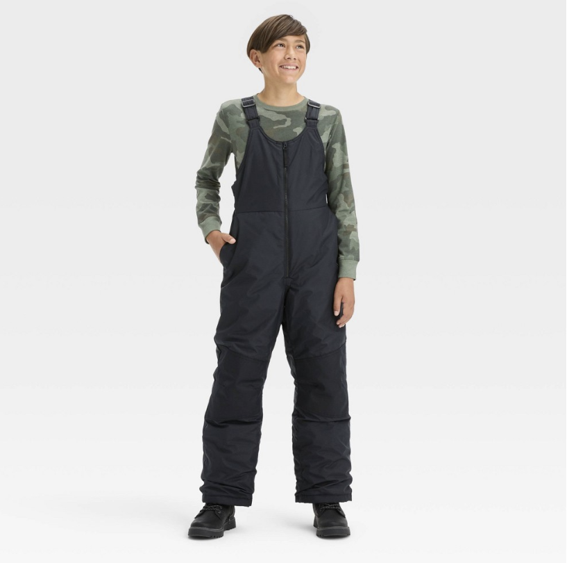 Kids' Solid Snow Bib - All in Motion™ Black