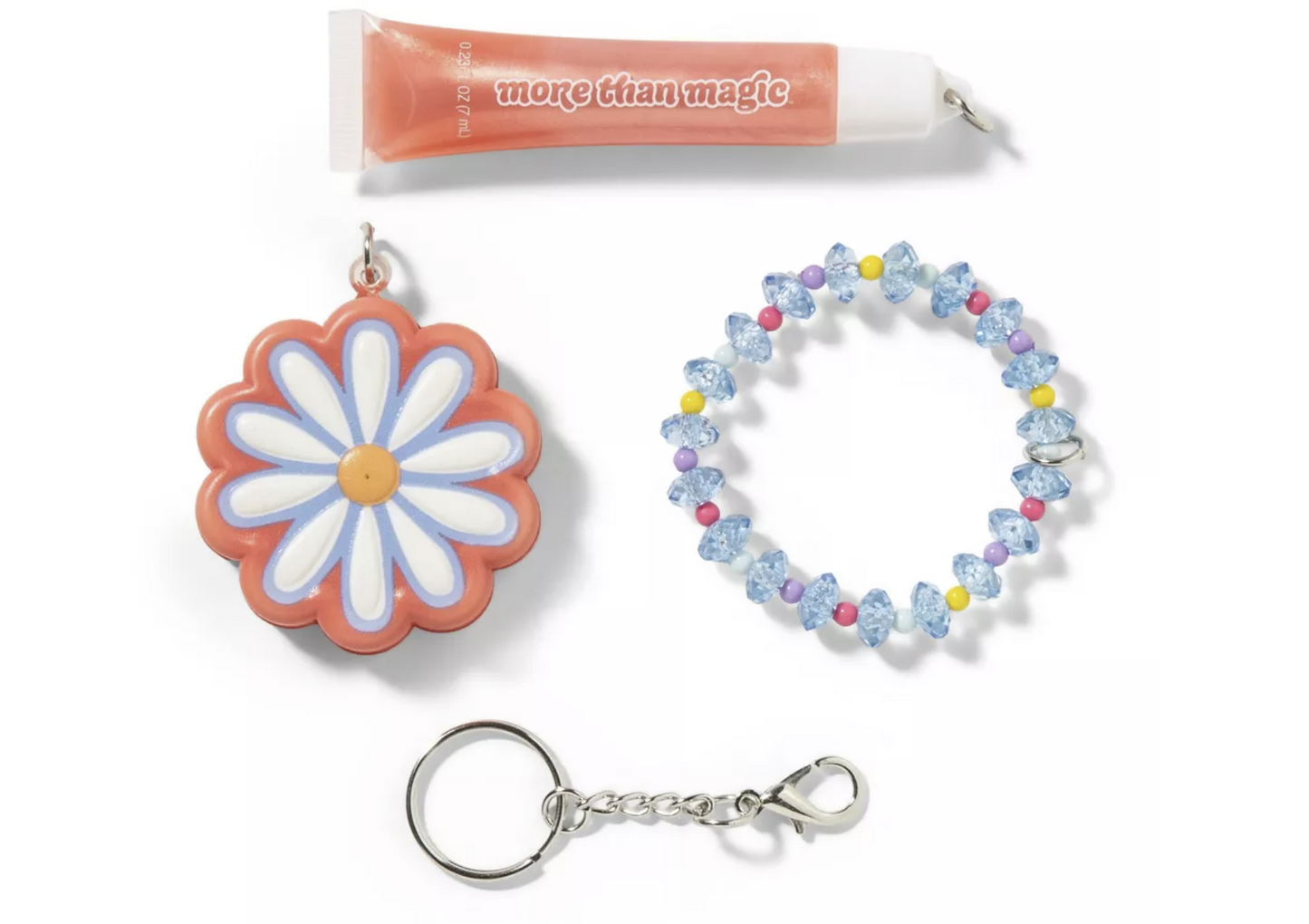 Beaded Wristlet and Pompom, Lip Balm Set - 3pc, - More Than Magic™
