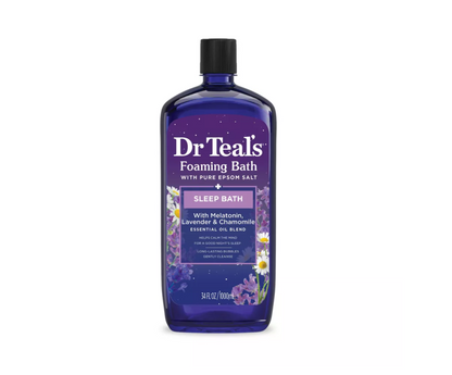 Dr Teal's Melatonin Sleep Lavender Chamomile Foaming Bubble Bath - 34 fl oz