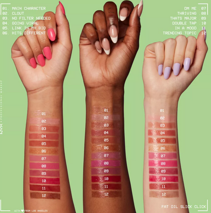 NYX Professional Makeup Fat Oil Slick Click Tinted Lip Balm - Trending Topic - 0.05oz