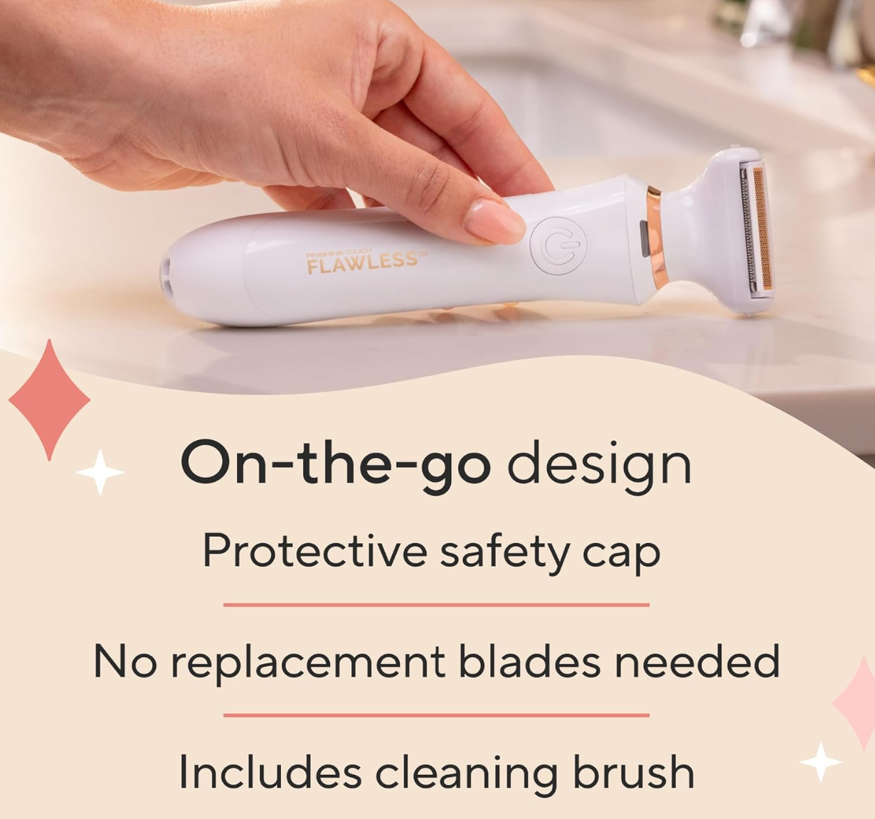 Finishing Touch Flawless Underarm Hair Removal Electric Razor for Women