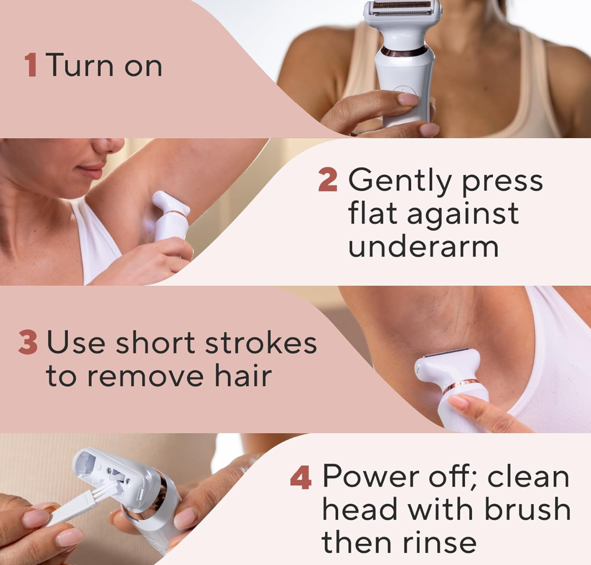 Finishing Touch Flawless Underarm Hair Removal Electric Razor for Women