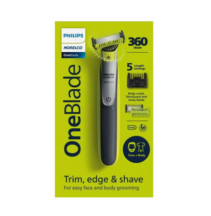 Philips Norelco OneBlade 360 Face & Body Rechargeable Men's Electric Shaver and Trimmer - QP2834/70