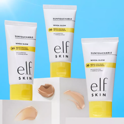 e.l.f. SKIN Suntouchable! Whoa Glow Sunscreen & Primer - Sunbeam - SPF 30 - 1.69 fl oz