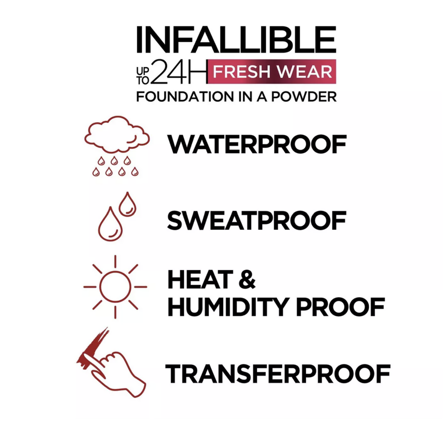 L'Oreal Paris Infallible Up to 24H Fresh Wear Foundation in a Powder- 0.31oz