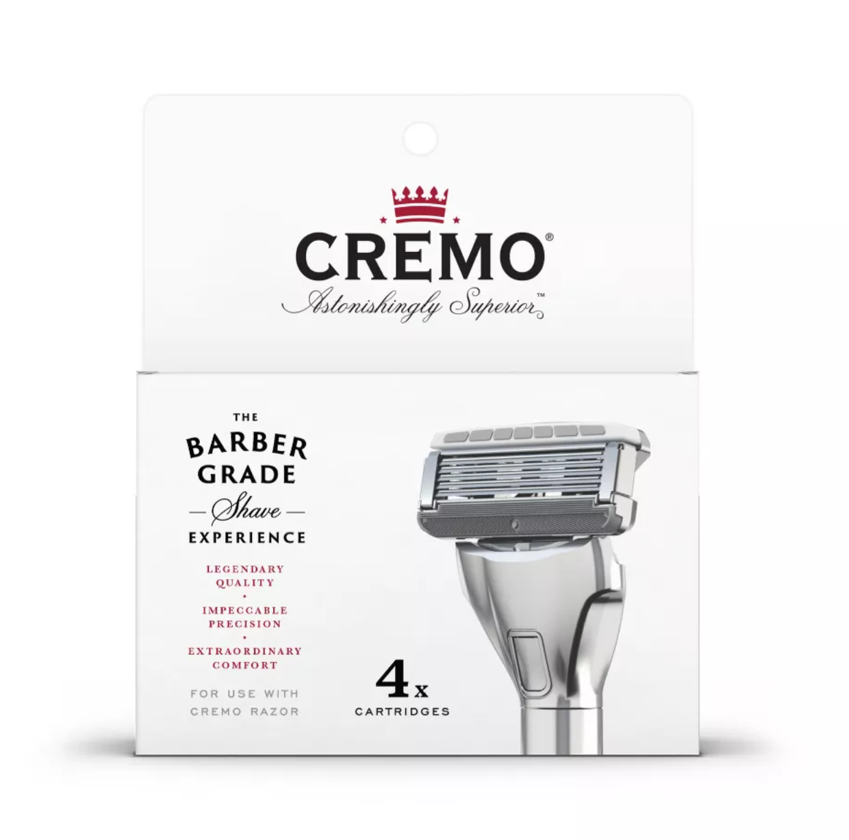 Cremo Barber Grade Razor Blade Refill - 4ct