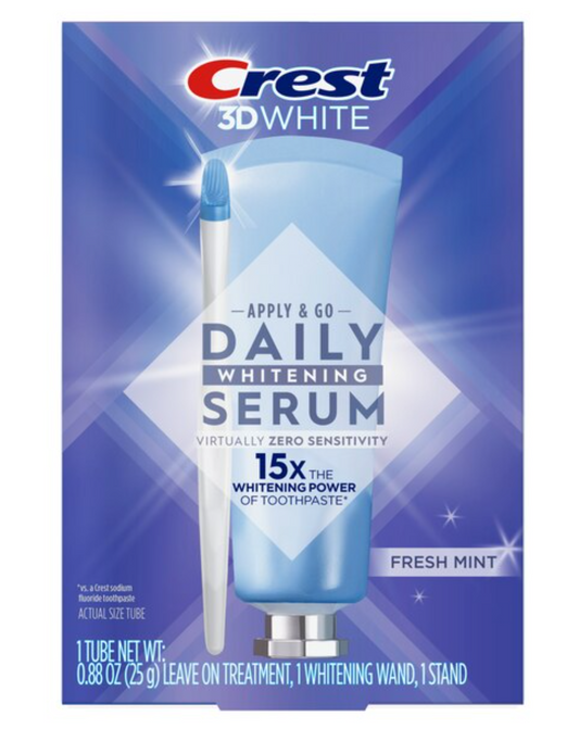 Crest Whitening Emulsions Leave-on Teeth Whitening Treatment with Hydrogen Peroxide + Whitening Wand Applicator + Stand - 0.88oz