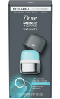 Dove Men+Care 0% Aluminum Clean Touch Refillable Deodorant Stainless Steel Case + 1 Refill - 1.13oz