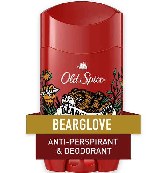 Old Spice Bearglove Scent Invisible Solid Antiperspirant & Deodorant for Men - 2.6oz