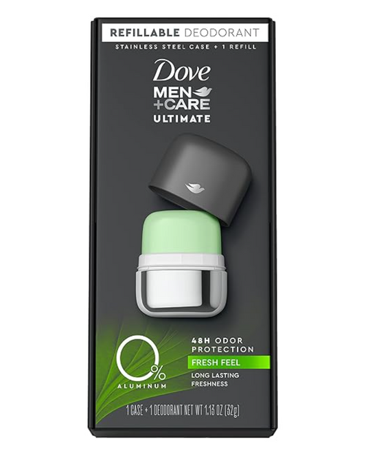 Dove Refillable Deodorant Kit 0% Aluminum Fresh Feel Aluminum Free Deodorant 32.0 G