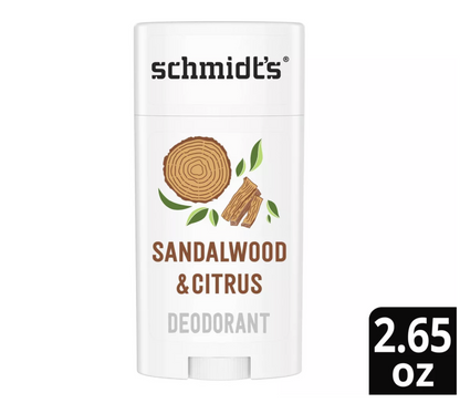Schmidt's Sandalwood & Citrus Aluminum-Free Natural Deodorant Stick - 2.65oz