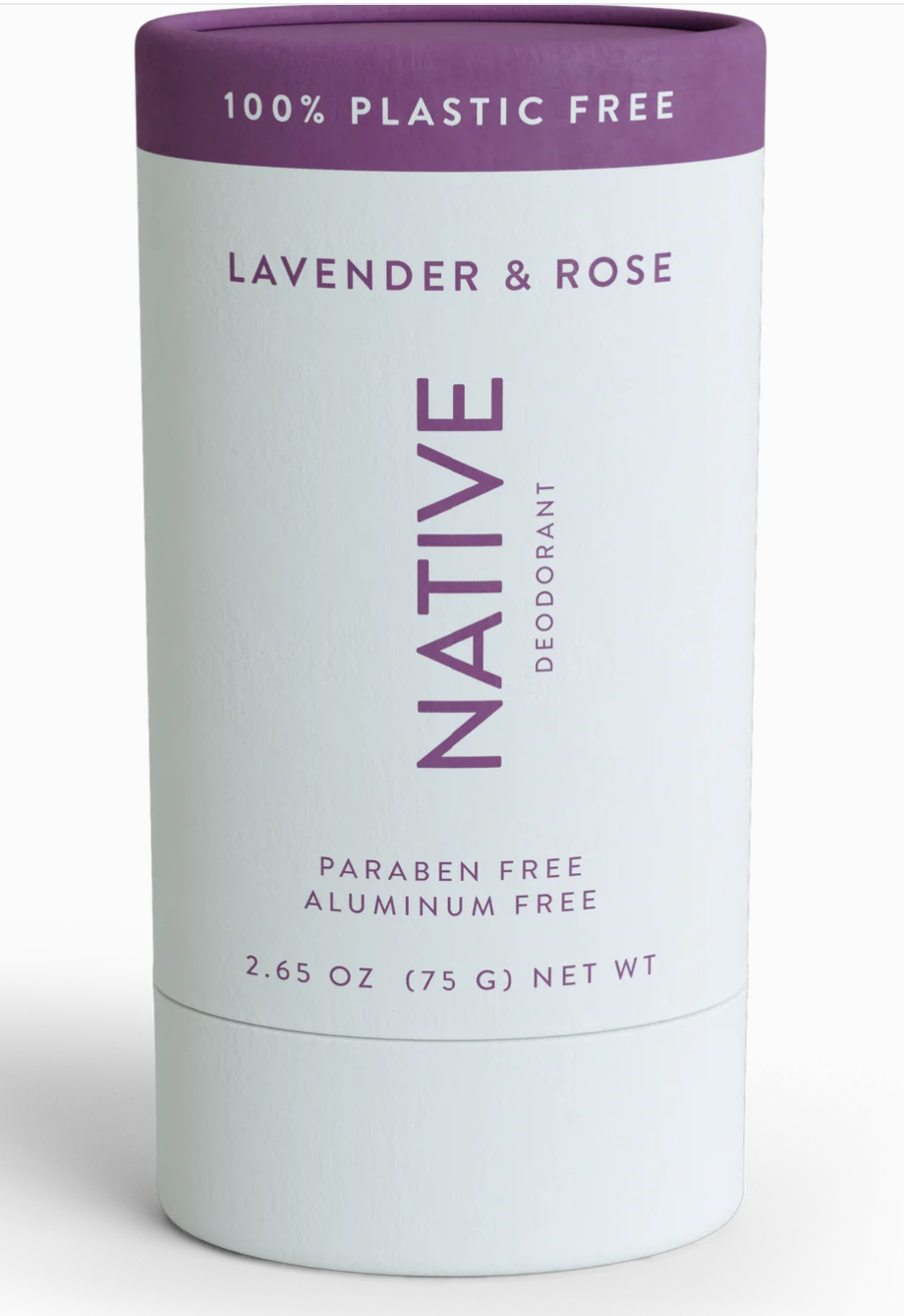 Native Plastic Free Deodorant - Lavender & Rose - Aluminum Free - 2.65 oz