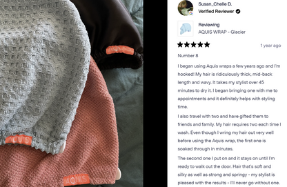 AQUIS Travel Turban Hair Dryer - Lavendar