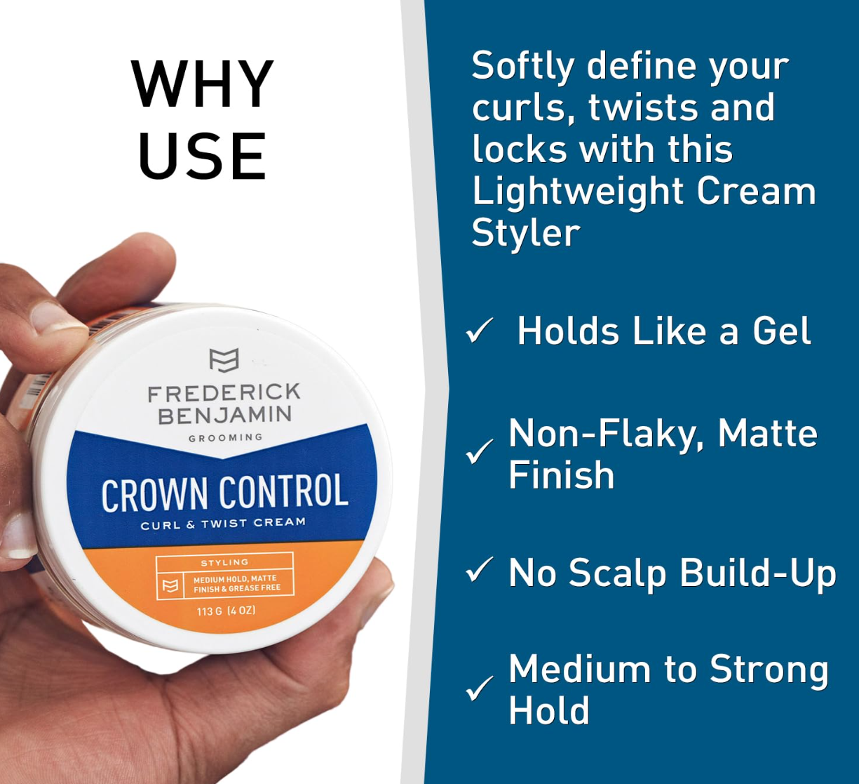 Frederick Benjamin Crown Control Twist & Curl Hair Cream - 4oz