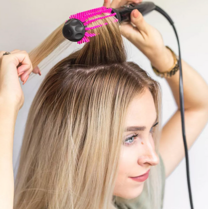 Revlon Pro Collection Heated Silicone Bristle Curl Brush Black - 1"