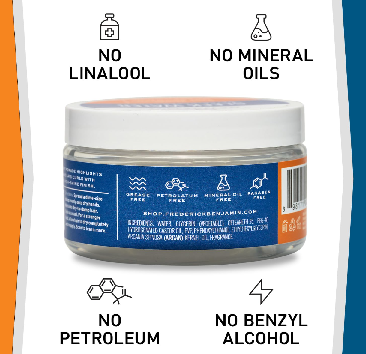 Frederick Benjamin Sleek Water Pomade - 3.75oz