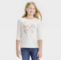 Girls' Long Sleeve 'Unicorn' Graphic T-Shirt - Cat & Jack™ Cream
