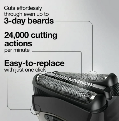 Braun Series 3 Pro Skin Electric Shaver Replacement Head - 32B - Compatible with Electric Razors 3000s, 3010s, 3040s, 3050cc, 3070cc, 3080s, 3090cc