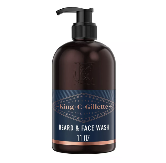 King C. Gillette Men's Beard and Face Wash with Coconut Water - 11.8oz
