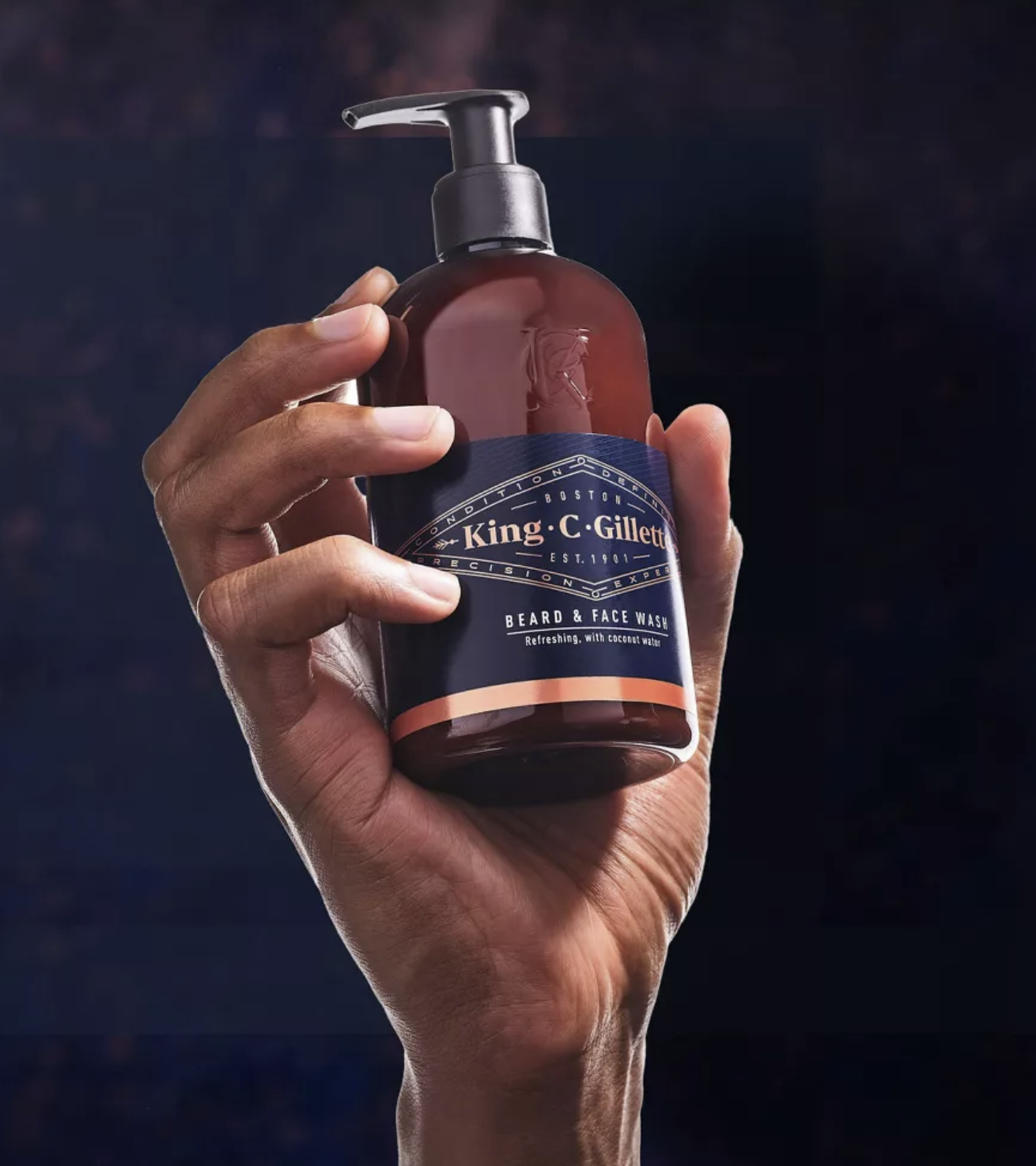King C. Gillette Men's Beard and Face Wash with Coconut Water - 11.8oz