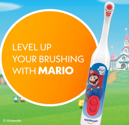 Spinbrush Mario Kids Battery Electric Toothbrush
