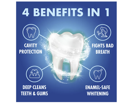 ARM & HAMMER Toothpaste Plus TheraBreath Breath Fresheners, Invigorating ICY Mint Flavor, Whitening Anticavity Fluoride Toothpaste for Bad Breath, 5.5