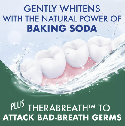 ARM & HAMMER Toothpaste Plus TheraBreath Breath Fresheners, Invigorating ICY Mint Flavor, Whitening Anticavity Fluoride Toothpaste for Bad Breath, 5.5