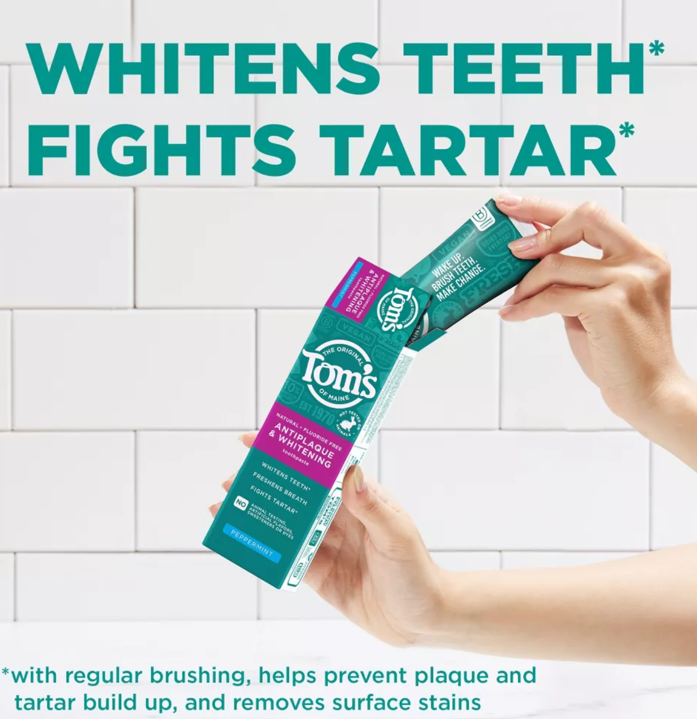 Tom's of Maine Antiplaque and Whitening Natural Toothpaste - Peppermint - 5.5oz/3pk