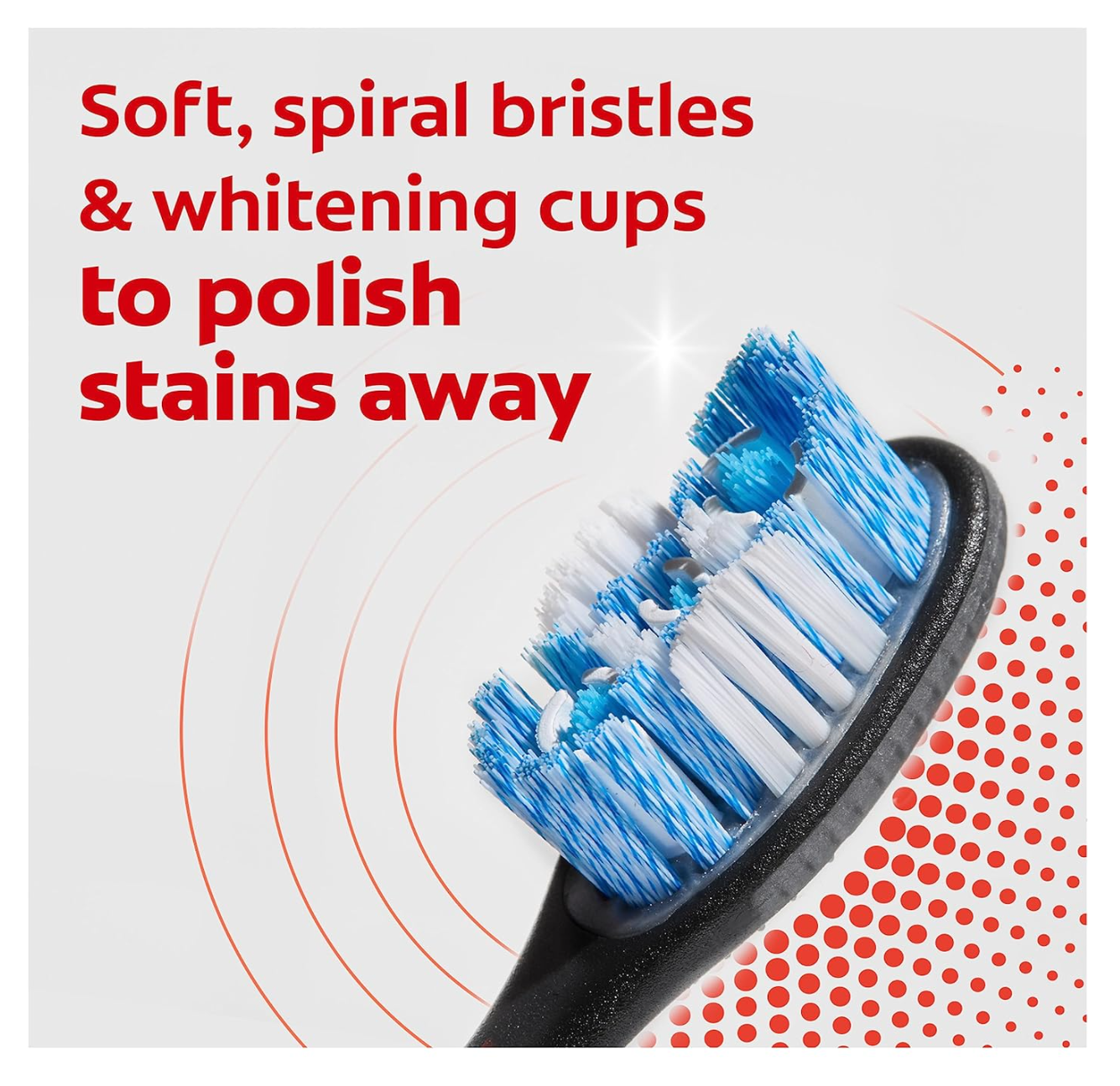 Colgate Optic White Toothbrush with Metal Handle and 2 Replaceable Brush Heads - Silver - Soft