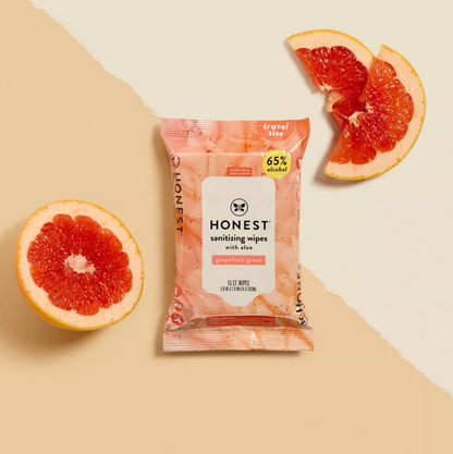The Honest Company Alcohol Hand Sanitizing Wipes - Grapefruit Grove - 15ct