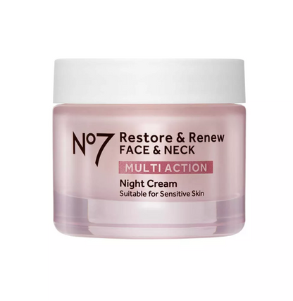 No7 Restore & Renew Multi Action Face & Neck Night Cream - 1.69 fl oz