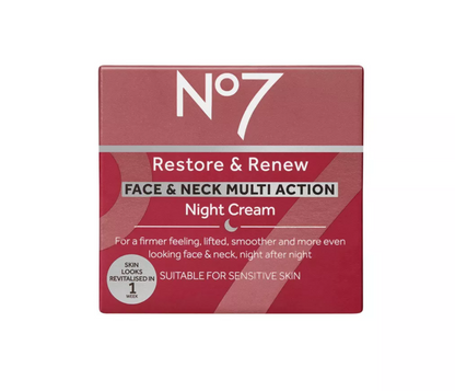 No7 Restore & Renew Multi Action Face & Neck Night Cream - 1.69 fl oz