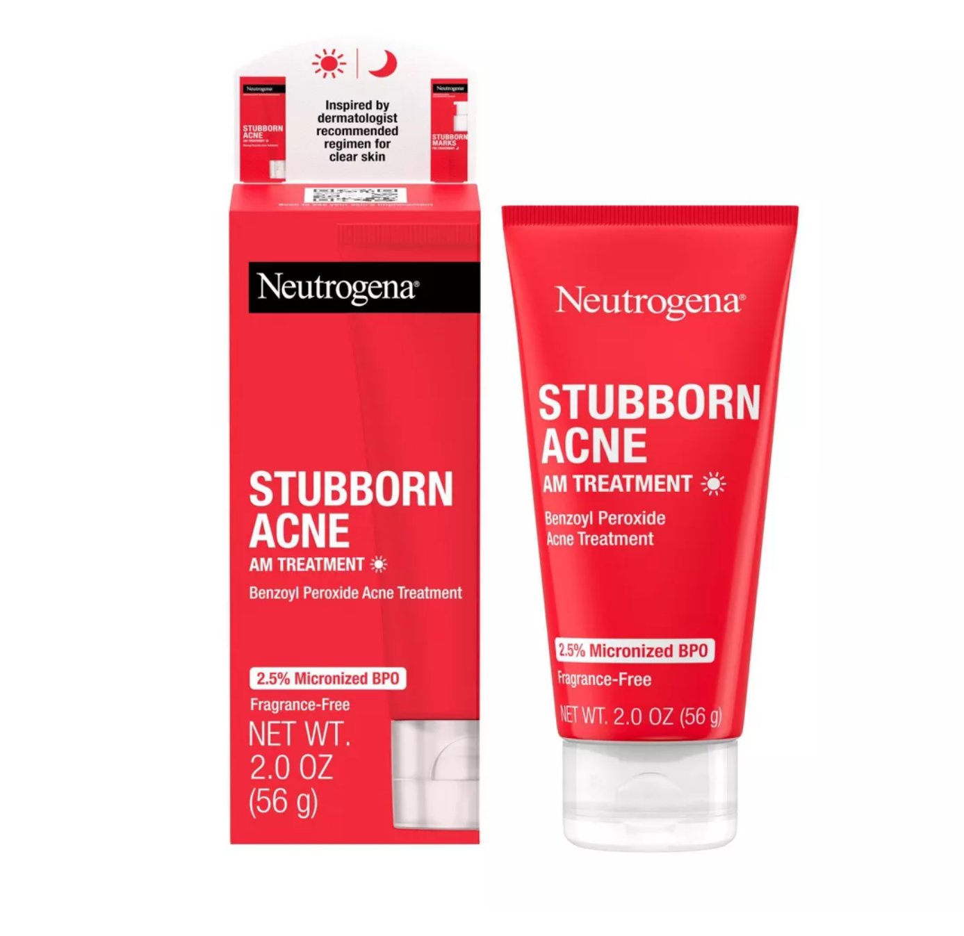 Neutrogena Stubborn Acne Morning Face Treatment with Benzoyl Peroxide - 2.0 oz