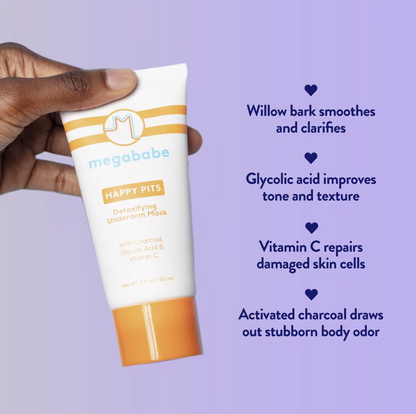 Megababe Happy Pits Detoxifying Underarm Mask - 3 fl oz