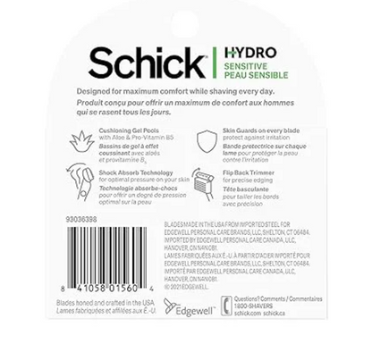 Schick Hydro 5 Blade Comfort Sensitive Refill - 4ct