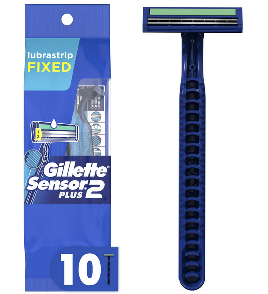 Gillette Sensor2 Plus Men's Disposable Razors - 10ct