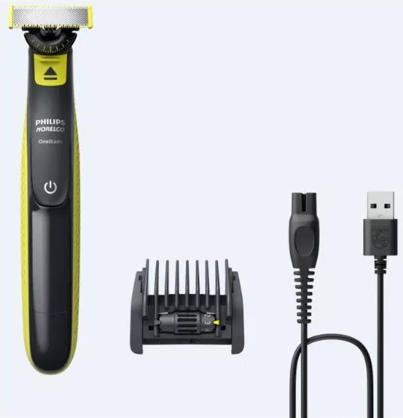 Philips Norelco OneBlade 360 Face Rechargeable Men's Electric Shaver and Trimmer,QP2724/70