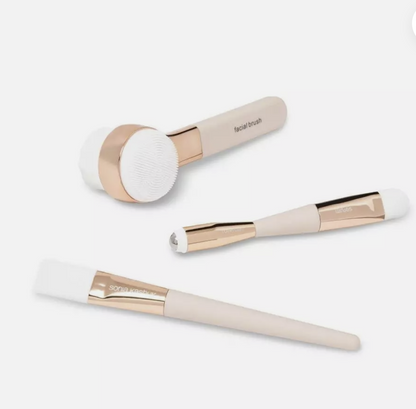 sonia kashuk skincare collection brush set - laser logo - 3pc