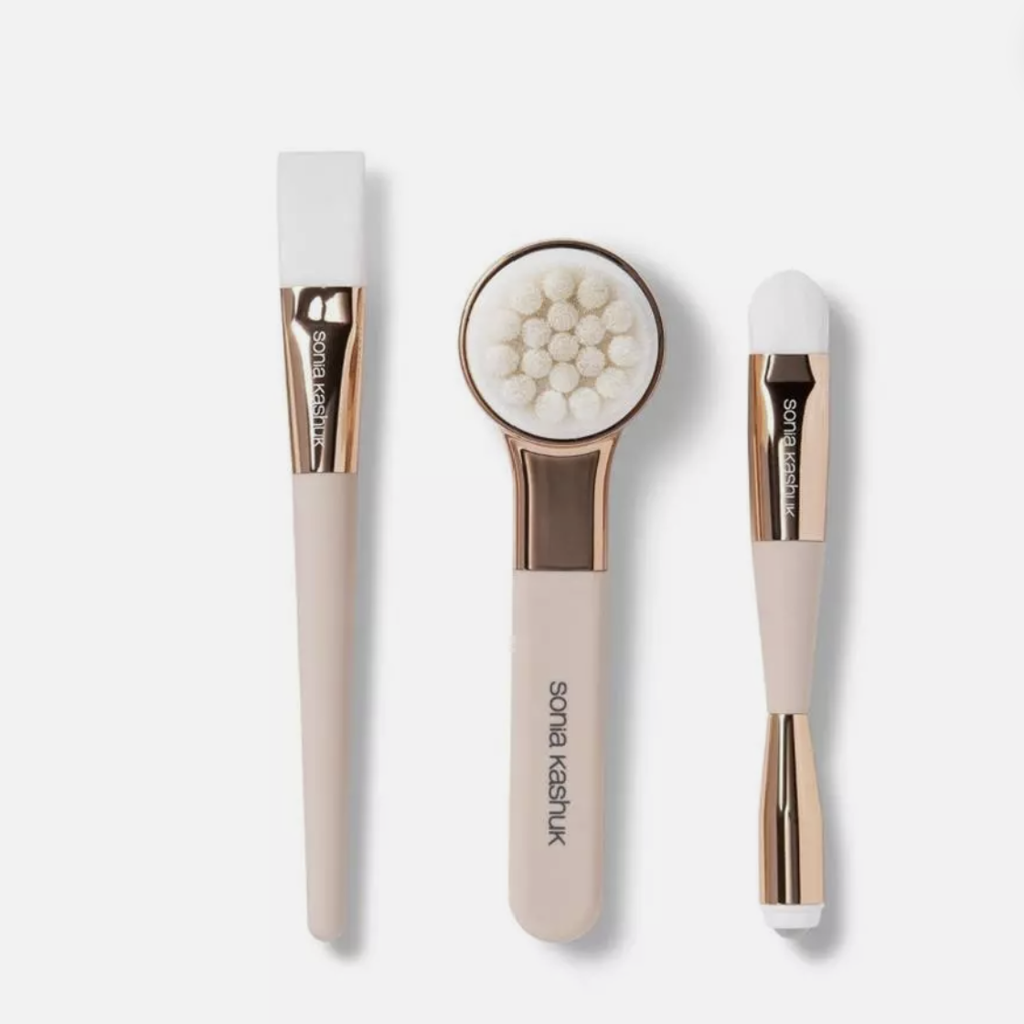 sonia kashuk skincare collection brush set - laser logo - 3pc